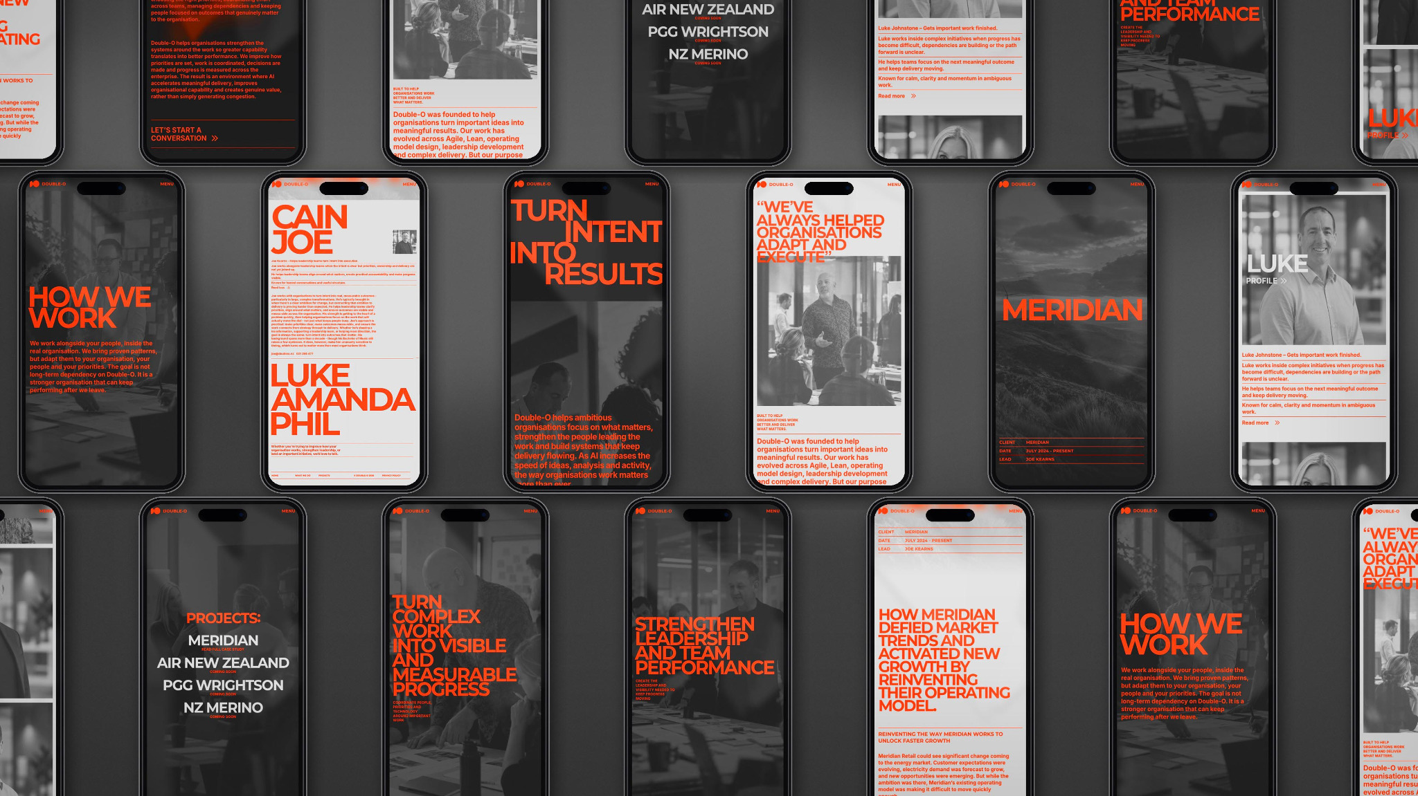 Double-O mobile website montage
